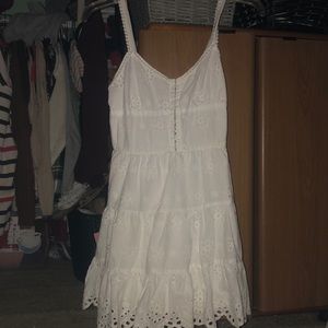 White Flowery Forever 21 Dress